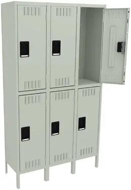 Three Double-Tier Lockers with Legs - Standard