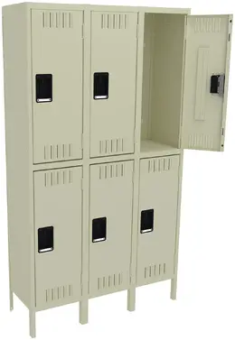 Three Double-Tier Lockers with Legs - Standard