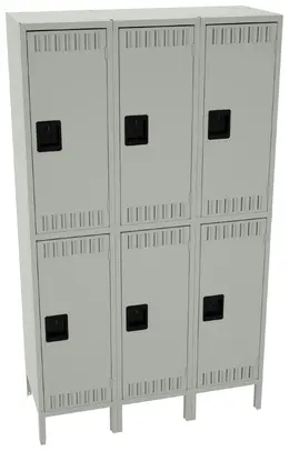 Three Double-Tier Lockers with Legs - Standard