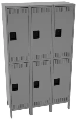 Three Double-Tier Lockers with Legs - Standard