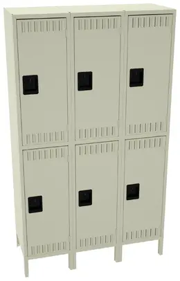 Three Double-Tier Lockers with Legs - Standard