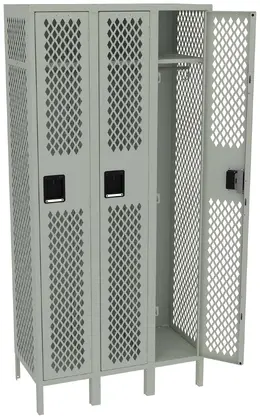 Three Gym Lockers with Legs - Ventilated