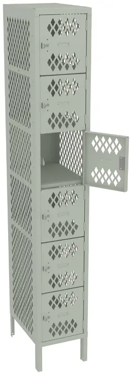 Six Box Gym Lockers with Legs - Ventilated