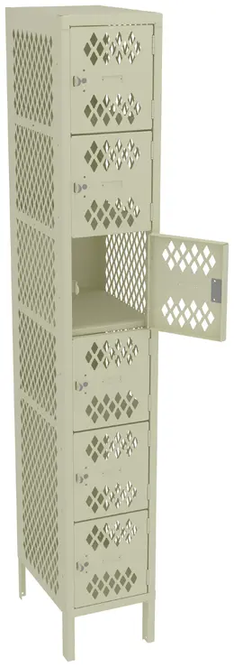 Six Box Gym Lockers with Legs - Ventilated