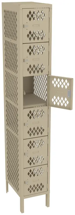 Six Box Gym Lockers with Legs - Ventilated