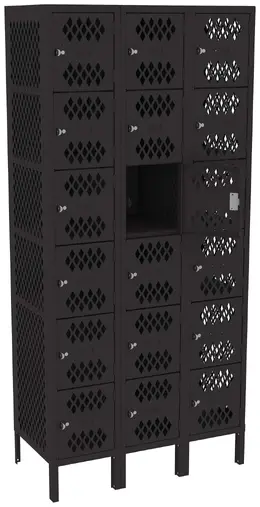 Eighteen Box Gym Lockers with Legs - Ventilated