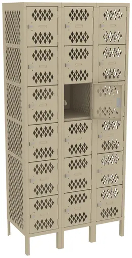 Eighteen Box Gym Lockers with Legs - Ventilated