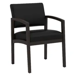 Leather Guest Chair with Wood Frame - Redmond