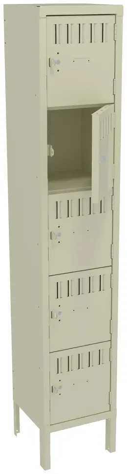 Five Box Lockers with Legs - Standard