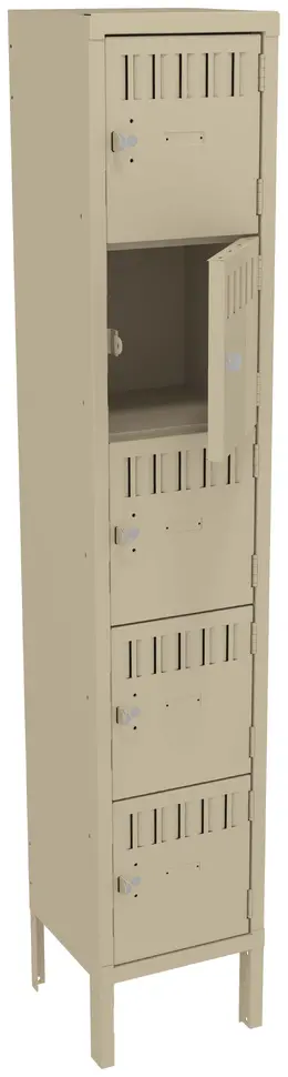 Five Box Lockers with Legs - Standard