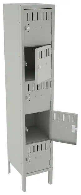 Five Box Lockers with Legs - Standard