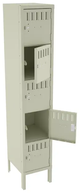 Five Box Lockers with Legs - Standard