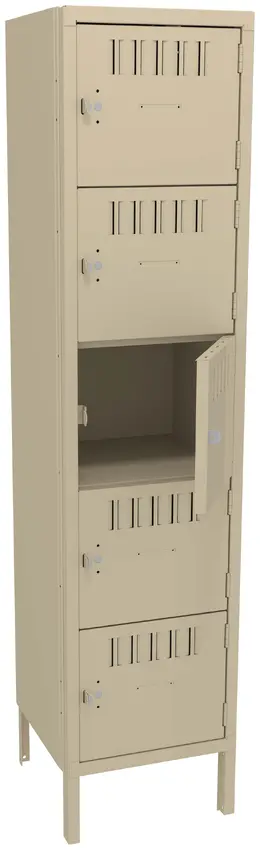 Five Box Lockers with Legs - Standard