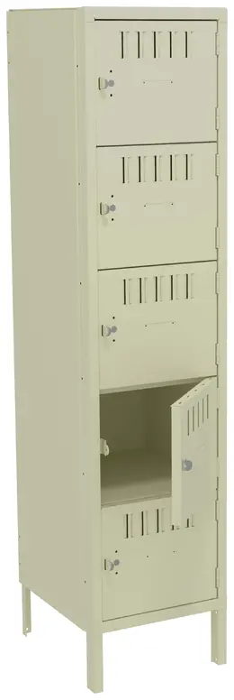 Five Box Lockers with Legs - Standard