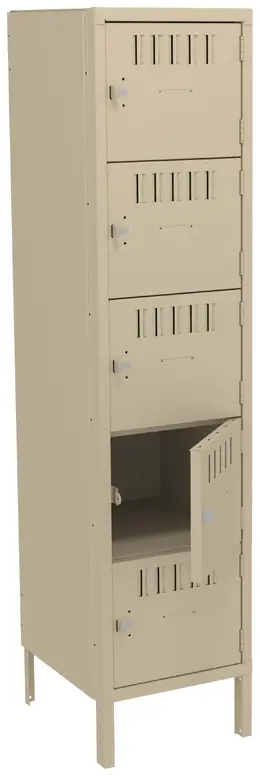 Five Box Lockers with Legs - Standard