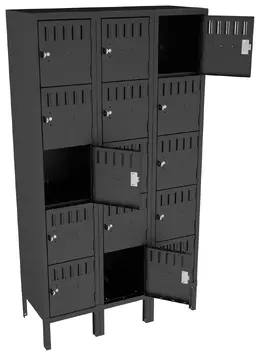 Fifteen Box Lockers with Legs - Standard