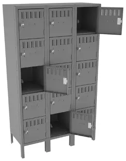 Fifteen Box Lockers with Legs - Standard