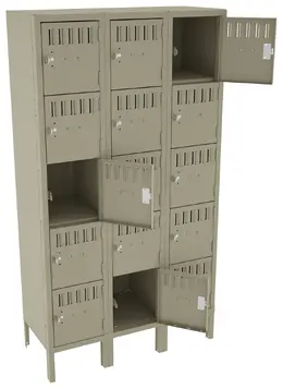 Fifteen Box Lockers with Legs - Standard
