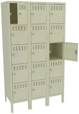 Fifteen Box Lockers with Legs - Standard