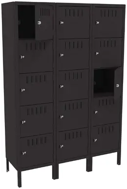 Fifteen Box Lockers with Legs - Standard