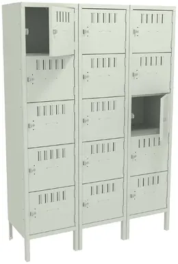 Fifteen Box Lockers with Legs - Standard