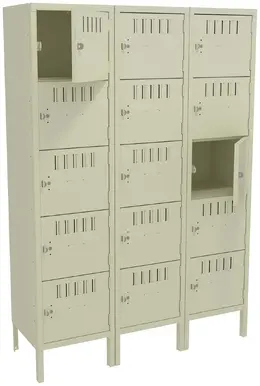Fifteen Box Lockers with Legs - Standard