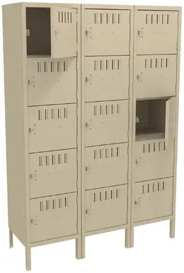 Fifteen Box Lockers with Legs - Standard