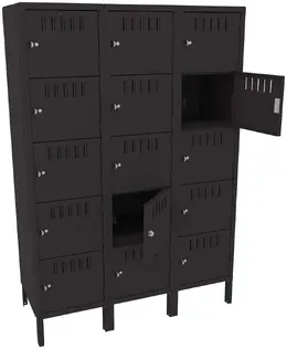 Fifteen Box Lockers with Legs - Standard