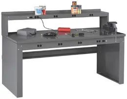 Steel Electronic Workbench with Riser  - Shop Equipment