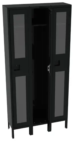 Triple See-Through Lockers with Legs - C-Thru