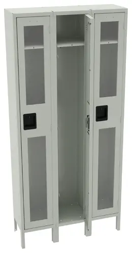 Triple See-Through Lockers with Legs - C-Thru