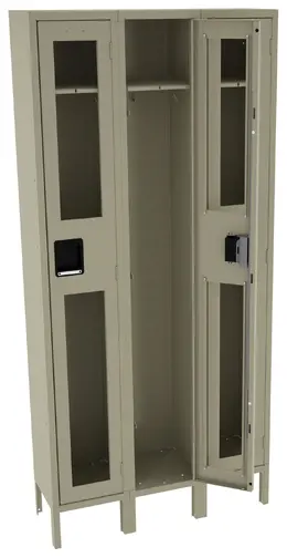 Triple See-Through Lockers with Legs - C-Thru