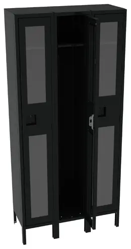 Triple See-Through Lockers with Legs - C-Thru