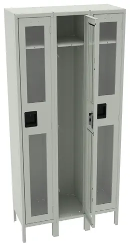 Triple See-Through Lockers with Legs - C-Thru