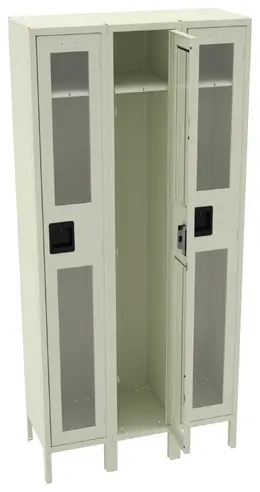 Triple See-Through Lockers with Legs - C-Thru