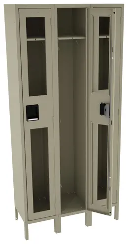 Triple See-Through Lockers with Legs - C-Thru