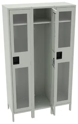 Triple See-Through Lockers with Legs - C-Thru