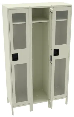 Triple See-Through Lockers with Legs - C-Thru