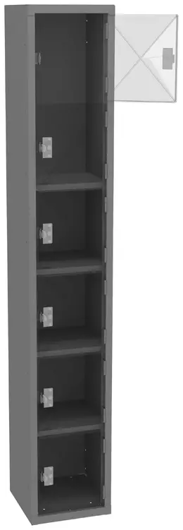 Six Clear Storage Lockers - C-Thru