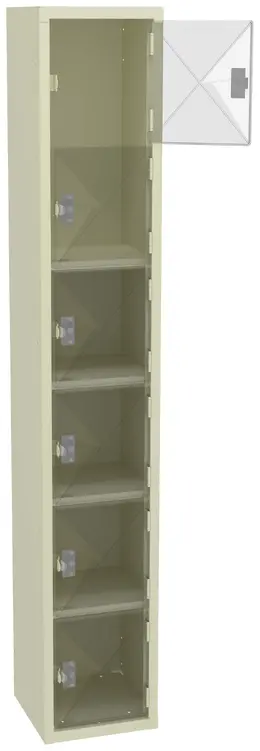 Six Clear Storage Lockers - C-Thru Series