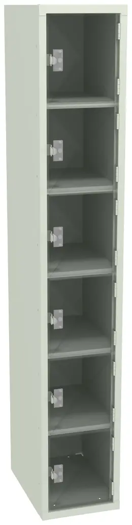 Six Clear Storage Lockers - C-Thru Series