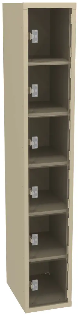 Six Clear Storage Lockers - C-Thru Series