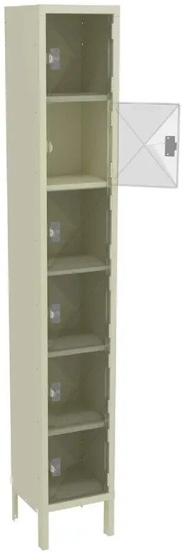 Six Clear Storage Lockers with Legs - C-Thru Series