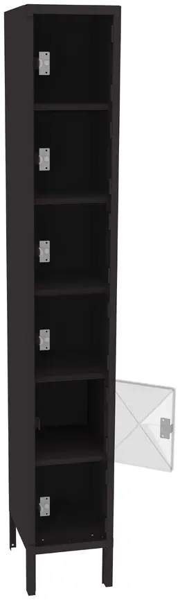 Six Clear Storage Lockers with Legs - C-Thru Series