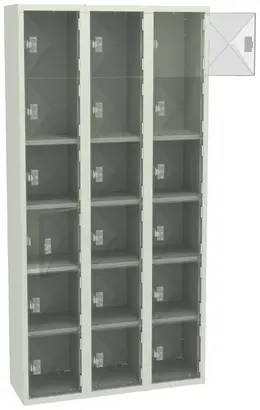 Eighteen Clear Storage Lockers - C-Thru Series