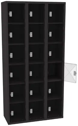Eighteen Clear Storage Lockers - C-Thru