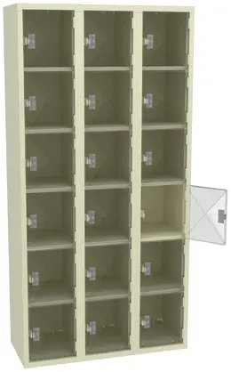 Eighteen Clear Storage Lockers - C-Thru
