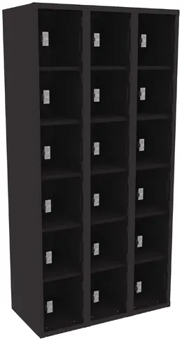 Eighteen Clear Storage Lockers - C-Thru Series