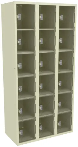 Eighteen Clear Storage Lockers - C-Thru