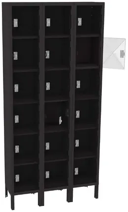 Eighteen Clear Storage Lockers with Legs - C-Thru